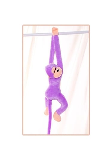 Renkli Gibbon Maymun Peluş Oyuncak Bebek-mor