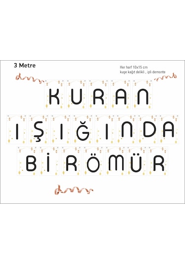 Kuran Işığında Bir Ömür Banner Kurana Geçme Afiş 3 Mt