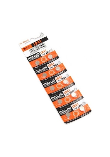 Maxell LR41 AG3 192 1.5V Alkalin Düğme Pil 10'lu