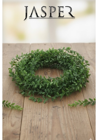 Jasper Dekoratif Yapraklı Tel 7 Metre Süs Çiçek Dış Mekan İç Mekan Doğalgaz Borusu Süsü