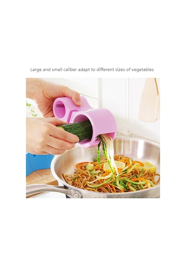 Cbtx Çok Fonksiyonlu Spiral Çift Başlı Rende Kalemtıraşlı Mutfak Aletleri Pembe