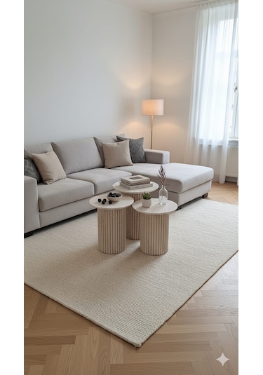 Most Trio Bohem 3'lü Mdf Zigon Sehpa Traverten