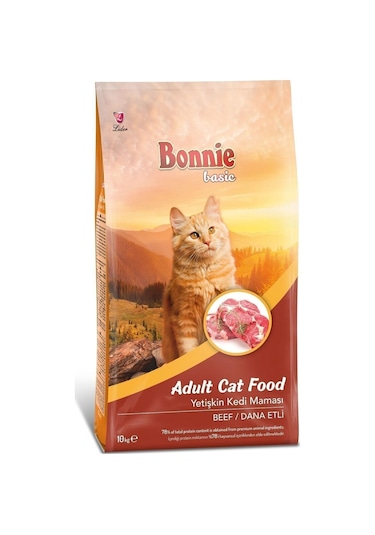 Bonnie Biftekli Yetişkin Kedi Maması 10 KG