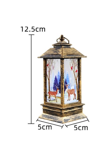 Konesam Küçük Karbon Adlı Noel Feneri - Pvc Materyal, Isınak Işık, Masaüstü/asma Dekorasyon, Paketli Yeni Model