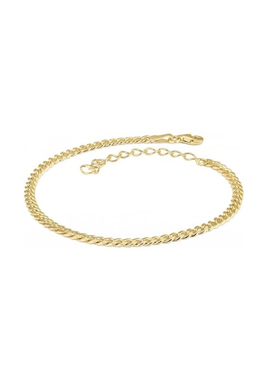 Gurmet Gümüş Halhal Uzatmalı Gold Gümüş