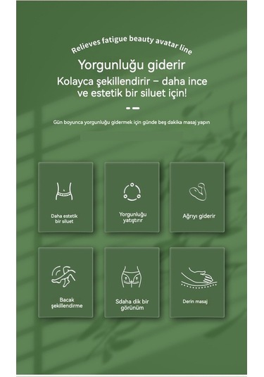 Novahub Roller Masaj Aleti - Bacak Ve Baldır Kası Egzersiz Çarkı Yeşil, Güçlendirici Model Yeşil