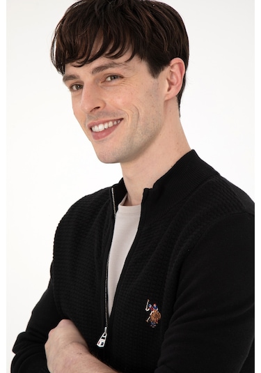 U.s. Polo Assn. Erkek Siyah Hırka Triko 50288871-vr046 Siyah