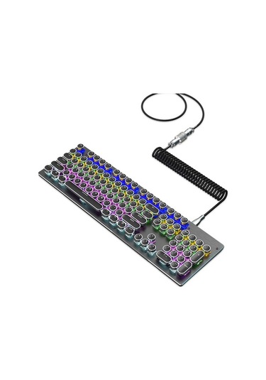 Pazly Genişletilebilir Type-c Nilon Örgü Klavye Kablo, Mekanik Klavye İçin, 1.4m-2.1m, Siyah Renk