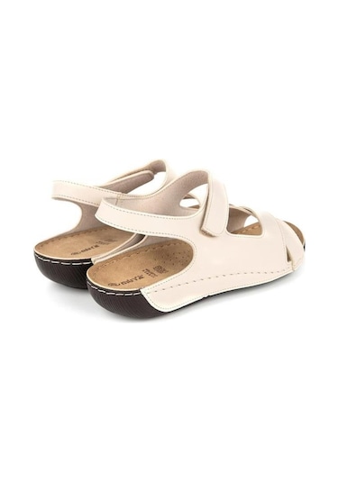 Muya Flores 32240-002 Anatomik Taban Kadın Sandalet Bej 36-40 001
