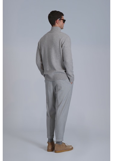 Lufian Bert Spor Erkek Chino Pantolon Slim Fit Açık Gri Açık Gri 112190307100180 Açık Gri