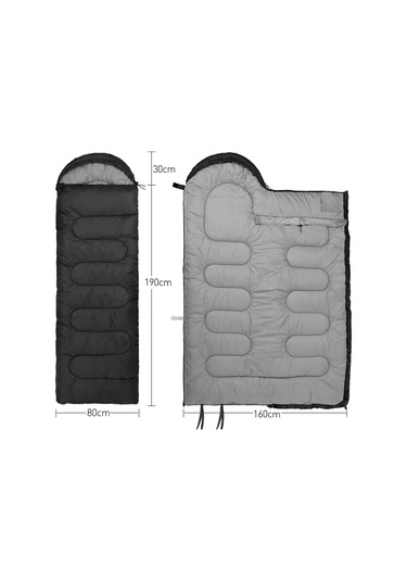 Kamp Uyku Tulumu Hafif Dört Mevsim Sıcak Tutan Uyku Tulumu Sırt Çok Renkli
