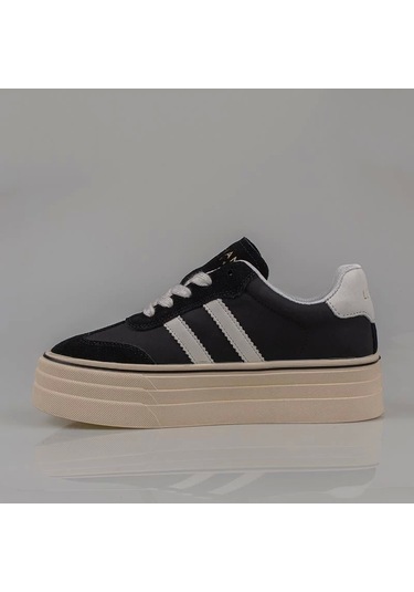 Lufian Angela Kadın Yüksek Taban Siyah Sneaker Ayakkabı 121230025 Siyah