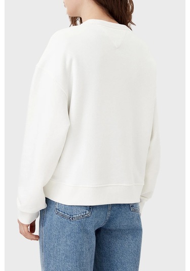 Tommy Jeans Bayan Sweat Dw0dw19408 Ybl Beyaz Beyaz Tommy Jeans Bayan Sweat Dw0dw19408 Ybl Beyaz Beyaz