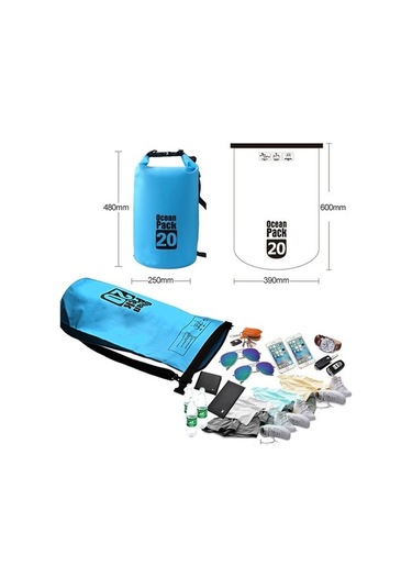 Wondernest Çift Omuz Su Geçirmez Pvc Çanta, 20l Kapasite, Pembe Outdoor Su Geçirmez Çuval Çanta Pembe