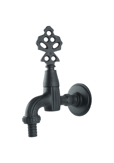 Lpd Osmanlı Rakorlu Bahçe Musluğu Siyah 1/2 Siyah