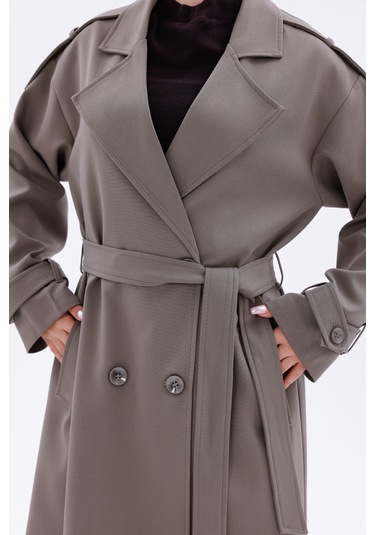 Kadın Trençkot Model Kaban Çağla