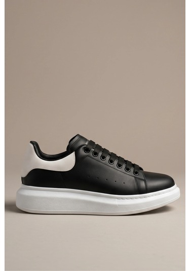 In Step Urban Comfort Serisi: Siyah Deri Erkek Minimalist Sneakers