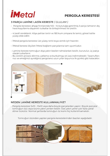 Sarar Duvardan Tek Bölümlü Pergola Seti Ahşaplar Ve Tente Dahil