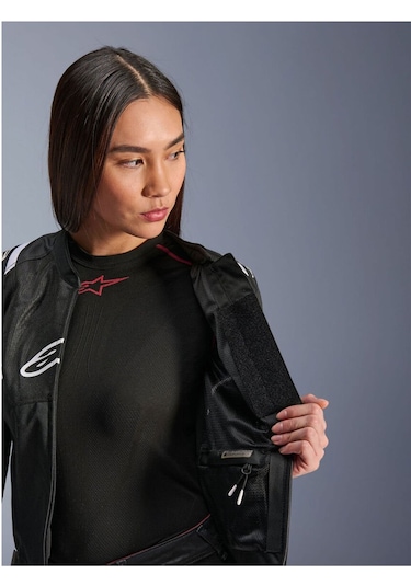 Alpinestars Stella T-sps Air V2 Korumalı Kadın Motosiklet Montu Siyah Beyaz