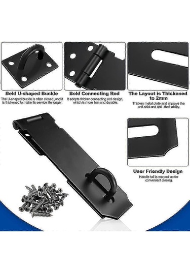 Adet Paslanmaz Çelik Kapı Kilidi Mandalı, 5 İnç Güvenlik Mandalı