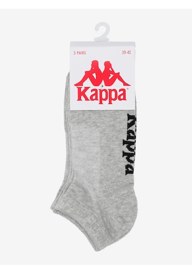 Kappa Kısa Çoraplar, 3 Çift 198504877 Açık Gri