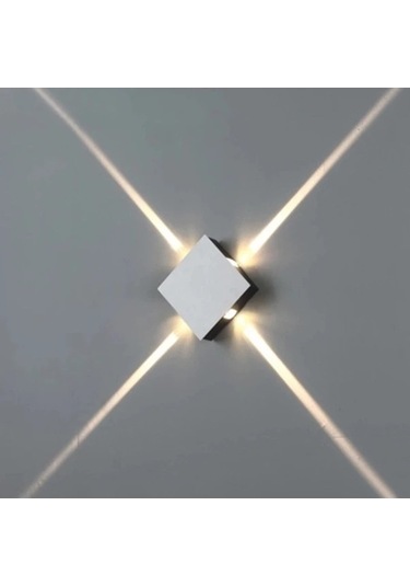 Fastbuy Modern Minimalist Led Duvar Lambası Beyaz 12w Dairesel Kolay Kurulum Alüminyum Kare Oturma Odası Sıcak Işık Beyaz