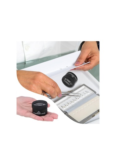 30x Madeni Para Büyüteç, Profesyonel Mücevher Lens Cebi Okuma Büyüteç