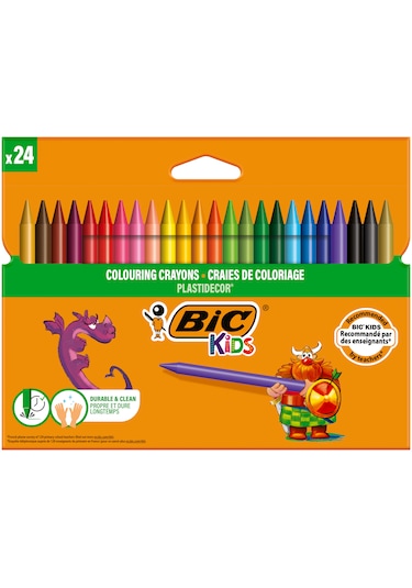 Bic Kids Plastidecor Silinebilir Elleri Kirletmeyen Pastel Boya 24 Renk