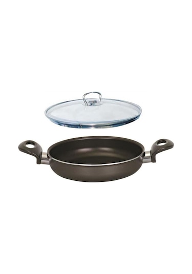 Mehtap Onyx Teflon Sahan 18 CM Cam Kapaklı