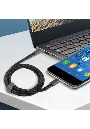 Siyah 2.jenerasyon Type-c To Type-c Usb3.2 Pd Data Kablosu 100w 20gbps 4k 60hz 0.5 Metre