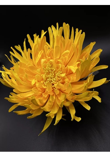 Amely Rid Kumaş Büyük Broş Toka "kore Pembesi Çiçeği" 196452194 Gri