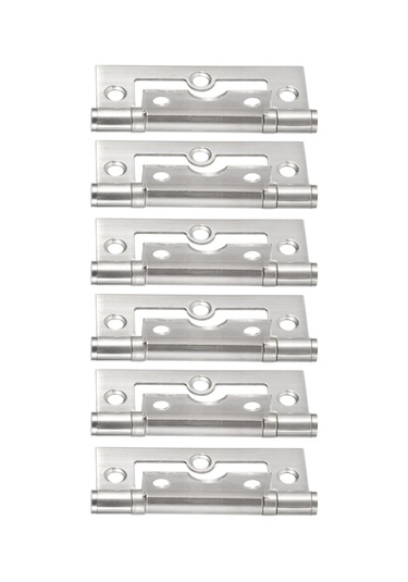 Yaozixa 6 Adet 3 İnç 1.5 Mm Kalınlıkta Paslanmaz Çelik Sürekli Sessiz Pivot Döner Ev Kapı Menteşesi 8x3.3 Cm Diğer