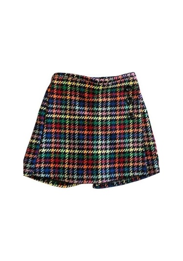 Kız Bebek Desenli Şort Etek-15034 Çok Renkli