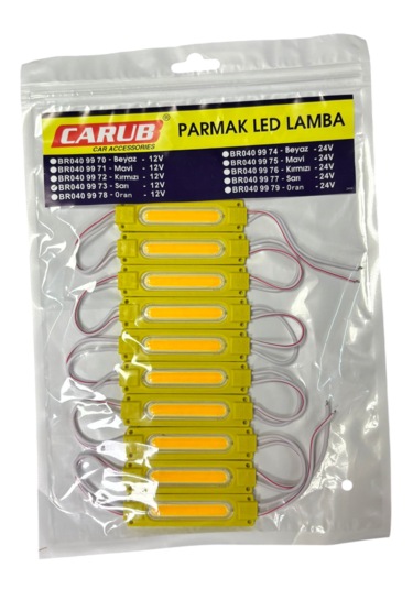 Parmak Lamba Cob Led Sarı Gün Işığı 12v 10'lu Br 040 99 78