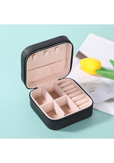 Chavin Siyah Deri Seyahat Takı Kutusu St1-64sy