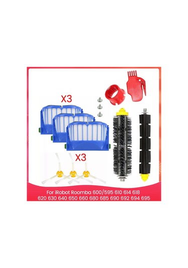 Xurunkeji Irobot Roomba 600 Serisi 595 610 614 618 620 630 640 650 660 680 685 690 692 694 695 Vakum İçin Yedek Parça Takımı
