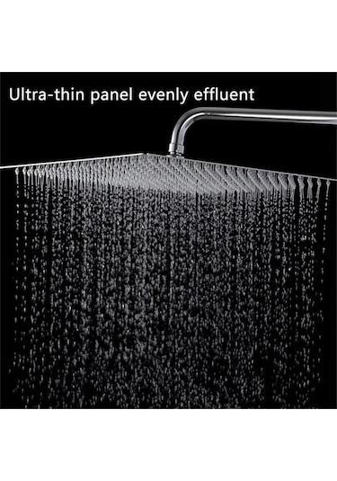 Beyaz Dumanı 8/10/12in Paslanmaz Çelik Kare Duş Başlığı Yüksek Basınçlı Duş Püskürtücü Üst Duş Başlığı Krom Su Tasarrufu Banyo Aksesuarları S Diğer