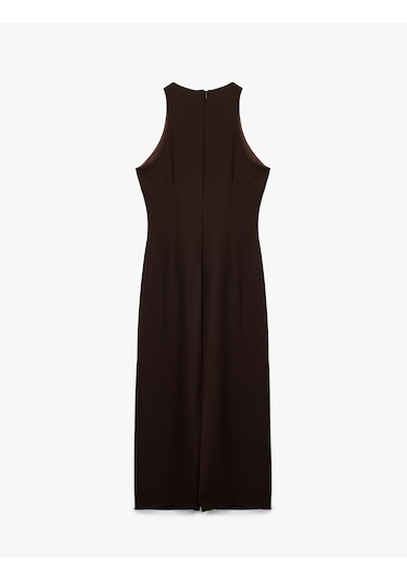 Koton Krep Kumaş Aksesuar Detaylı Kolsuz Halter Yaka Uzun Elbise Kahverengi 6wak80034uw Kahve Koton Krep Kumaş Aksesuar Detaylı Kolsuz Halter Yaka Uzun Elbise Kahverengi 6wak80034uw Kahve