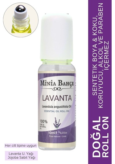 Minia Bahçe Aromaterapi Lavanta Roll-on, %100 Doğal, 10ml