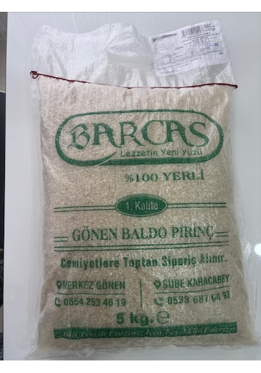 Barcas 5 Kg Gönen Baldo Pirinç