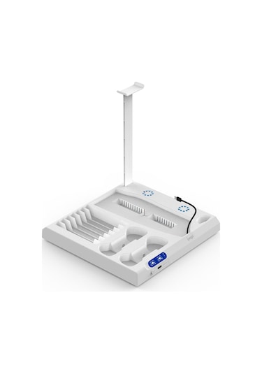 İpega Ps5 Slim Dijital/ps5 Slim Disk Multifonksiyonel Şarjlı,soğutucu Fanlı,vr Standlı Cd Raf Stand