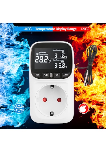 Springsun 230v 16a Akıllı Termostat Priz - Akvaryum İçin Dokunmatik Ekran, Soğutma/ısıtma Ve Zamanlayıcı