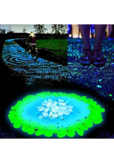 1200 Pcs Mavi Parlayan Kayalar Karanlık Çakıl Pebbles Güneş Taşları, İç Mekan Dış Mekan Dekorasyonları