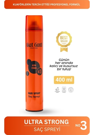 Akat Gardi Saç Spreyi Ultra Strong No:3 Turuncu 400 Ml