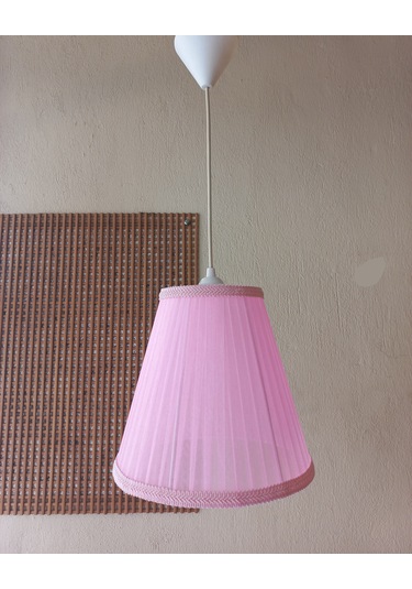 N-13 Pembe Organze Yatak Odası Çocuk Ve Bebek Odası Avize Pembe