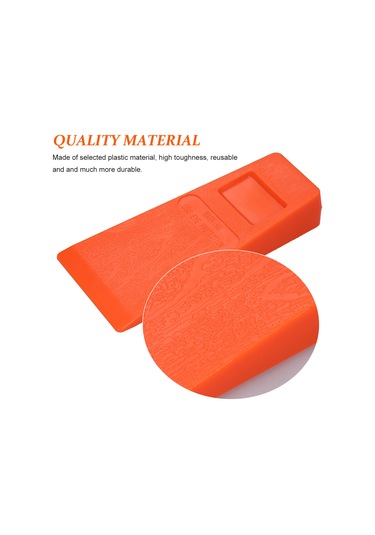 Suofeng 2 Adet 14cm Turuncu Plastik Ağaç Kesme Takozu, Ahşap Kesme Aleti, Dikenli Takoz