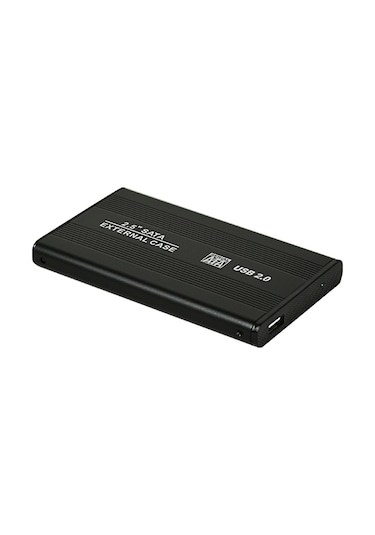 Mufunye 2.5 İnç Sata Usb 2.0 Dış Hard Disk Kutusu, Alüminyum Kasa, 480mbps, Windows/mac Uyumlu, Siyah