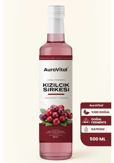 Kızılcık Sirkesi Doğal Fermantasyon 500 Ml