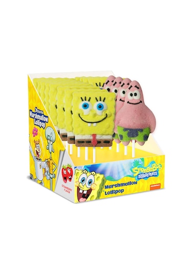 Relkon Lisanslı Sponge Bob Square Pants Marshmallow Lolipop 12 x 45 G