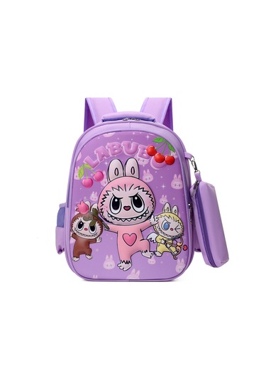 Karikatür Çocuk Hardshell Okul Çantası Birinci, İkinci Ve Üçüncü Sin Hafif İlkokullu Öğrenci Moda Sırt Çanı-mor Mor